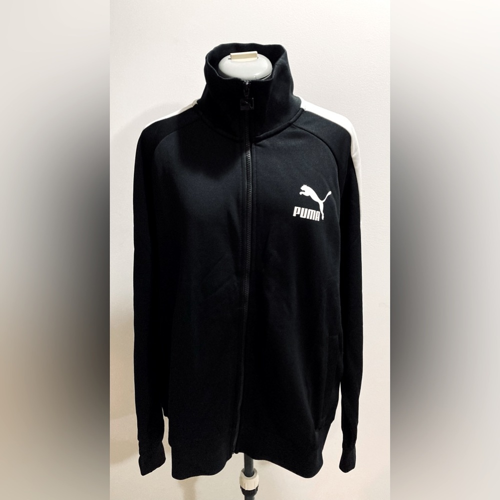 Puma Adult Iconic T7 Track Jacket Item #582364 Black/White Size L NWT